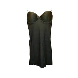 Naomi & Nicole Black Strapless Underwire Shapewear Dress*38B*Style 7777*EUC